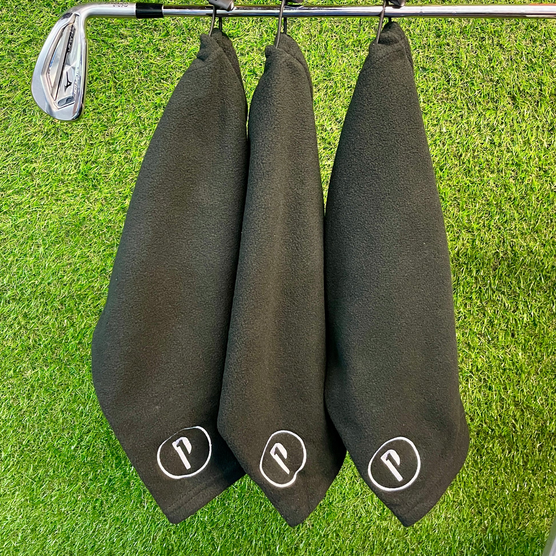 Black fleece lined Neck Warmer for winter golf